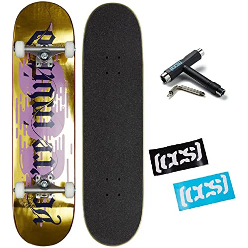 [ccs] You're Invited Skateboard Complete Gold Foil 7.75  - M