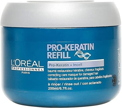 Mascarilla Loreal Pro Keratin Refill Cabello Fragil Keratina