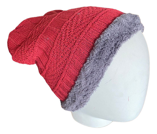 Beanie Con Cuellera: Gorro Rojo Con Bufanda
