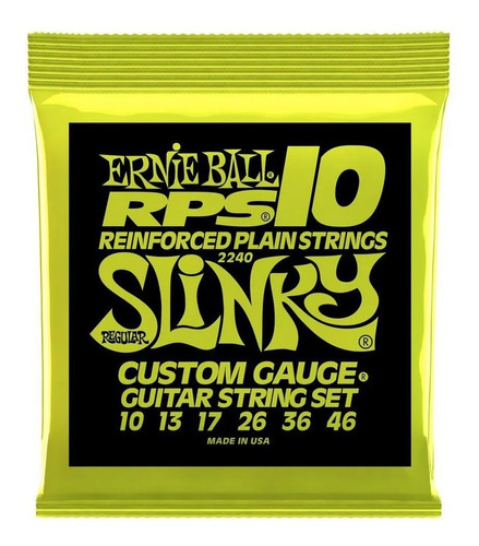 Encordoamento Guitarra 010 Regular Slinky Rps Ernie Ball