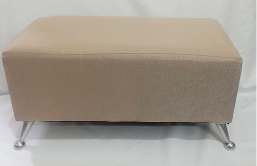 Imagen 8 de 9 de Puff Cubo Chenille Antide 80x40 Patas Metalica Varios Colore