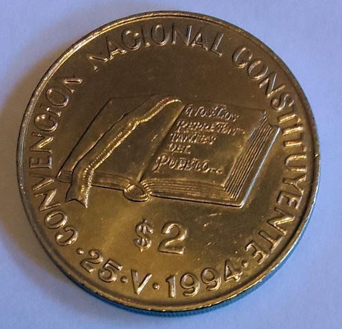 Moneda Argentina Convención Nacional Argentina $2, 1994 (Usado)