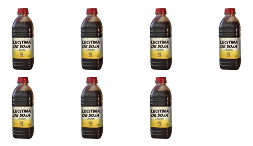 Kit C/7 Lecitina De Soja Emulsificante Líquida 1kg Grings.