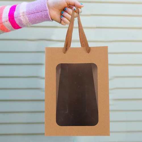 Bolsas De Regalo Transparentes Con Ventana, 10 Unidades