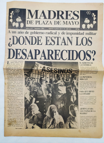 Madres De Plaza De Mayo Año 1 N° 1 Diciembre 1984 