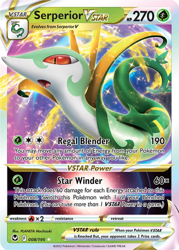 Cartas Pokemon Serperior Vstar 008/195 Full Art Sit