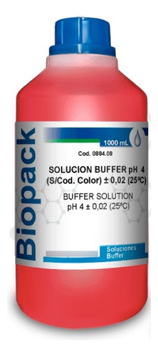 Solucion Buffer Ph 4 Env X 1 Litro Biopack