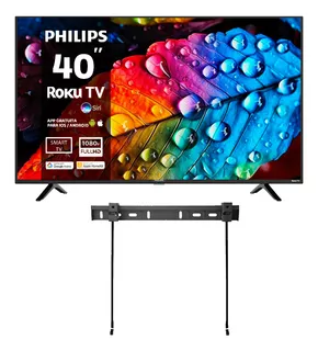 Philips 40'' Fhd 1080p Roku Smart Tv 40pfl4775/f7 + Soporte