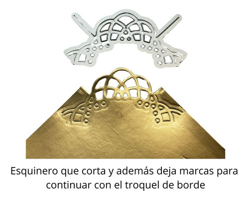 Suaje Troquel Borde Esquina Espiral Cortar Papel Orilla Scra