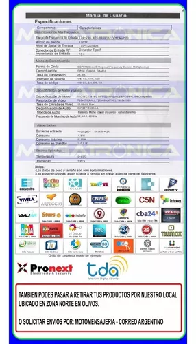 Sintonizador Decodificador Tda Tv Digital Hdtv Xt55 Hdmi Usb