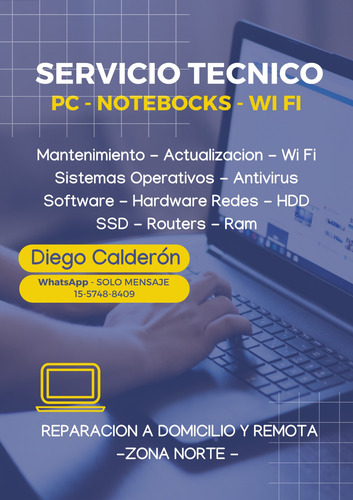 Imagen 1 de 1 de Servicio Técnico Pc - Notebook - Wifi
