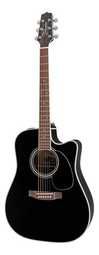 Violão acústico Takamine G EF341SC para destros preta brilhante