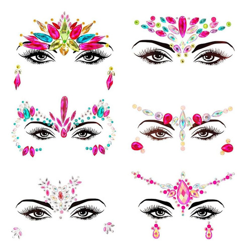 Gemas Faciales Para Festivales De Música, Pegatinas De Joyer