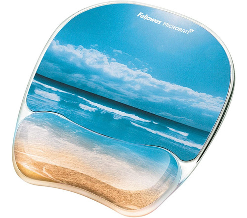 Mouse Pad Imagen Playa + Reposamunecas 9.25 X 7.78  