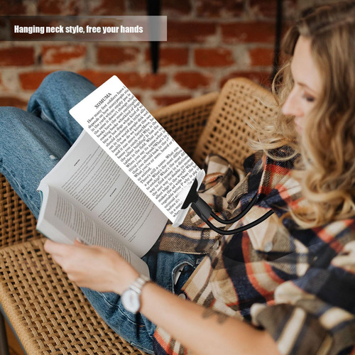 Lupa Para El Cuello Lupa De La Página Del Libro Del Desgaste