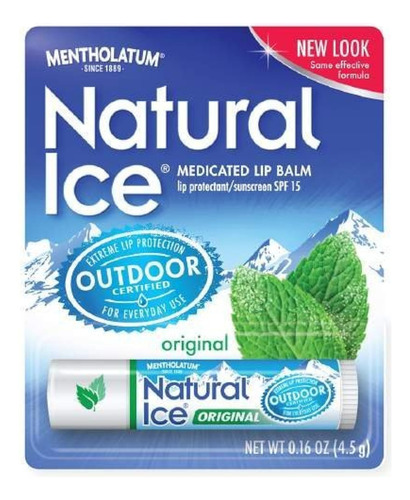 Mentholatum Natural Ice Lip Balm Original Spf 15 1 Cada Uno 