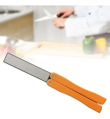 Afilador De Cuchillos De Bolsillo Portátil Naranja