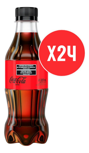 Coca Cola Botella 237 Zero Pack X24 Gaseosa Zetta Bebidas