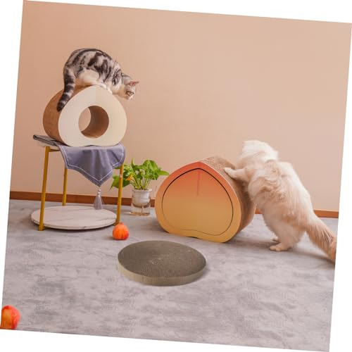 Popetpop Cat Supplies Cat Toy Cat Scratch Pad Round Cat Scra