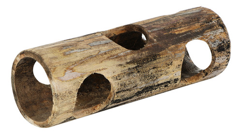 Juguete De Tubo De Hámster De Bambú Central Con Forma De Tún