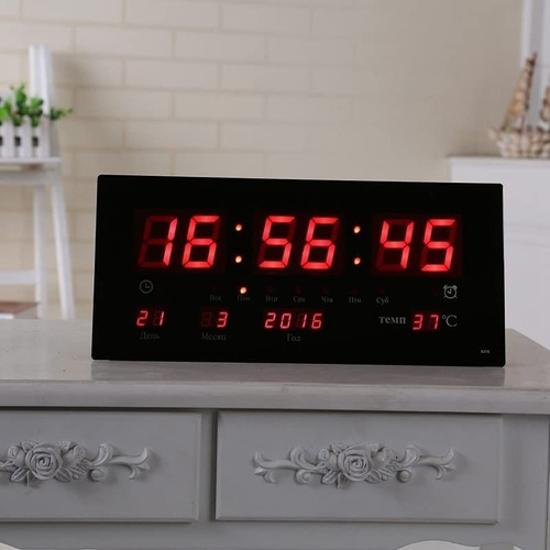 Reloj Grande Digital De Pared Led De Cuarto Sala - Oficina 