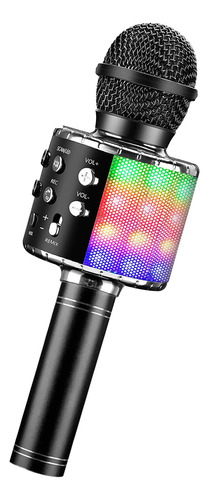 Micrófono Inalámbrico De Karaoke Bluefire 4 En 1 Luces Led