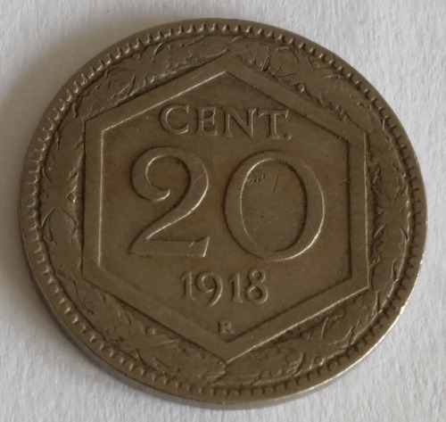 Antigua Moneda De Italia, 20 Centavos De 1818.
