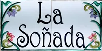 Comprar Cartel Personalizado.de Cerámica. Pintado A Mano.nombre Casa