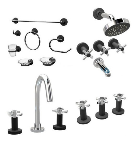 Imagen 6 de 8 de Griferia Bidet Baño Cierre Ceramico Grifmac Matte Negro