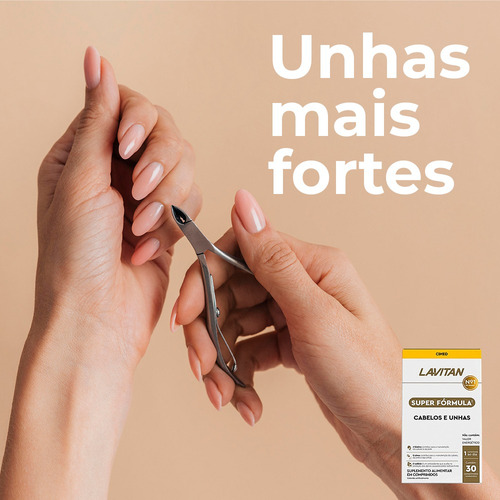 Combo 3x Lavitan Cabelos E Unhas Super Fórmula 30comp Cimed