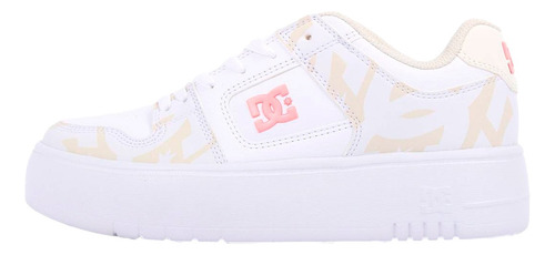 Dc Shoes Manteca 4 Platform Para Dama Color Blanco, Beige, Rosa