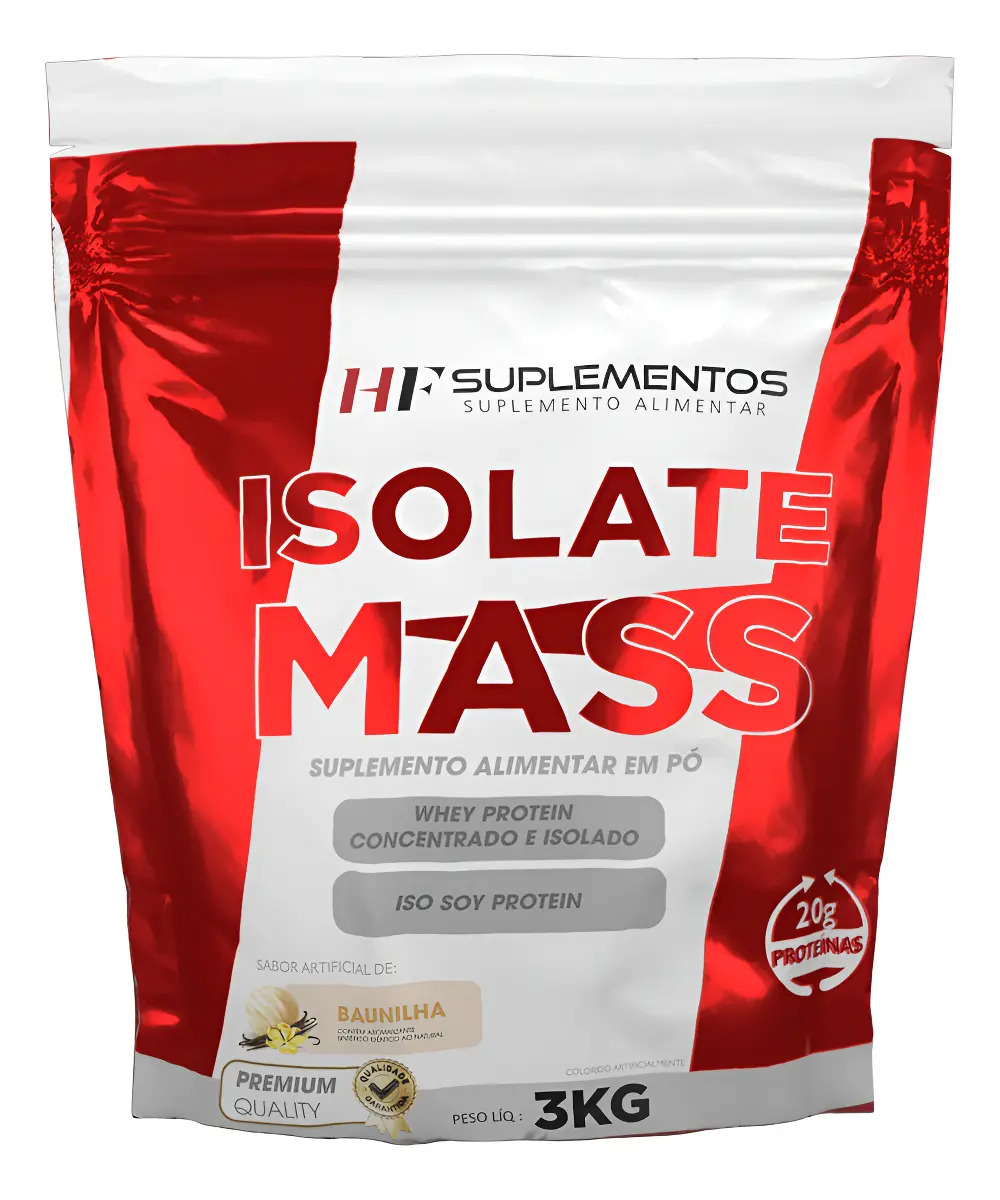 Isolate Mass Hipercalorico Baunilha 3kg Hf Suplementos