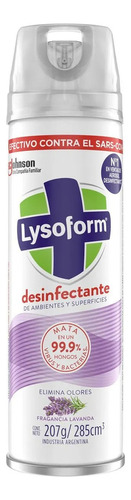 Desinfectante De Ambientes Lysoform Lavanda Aerosol 285ml