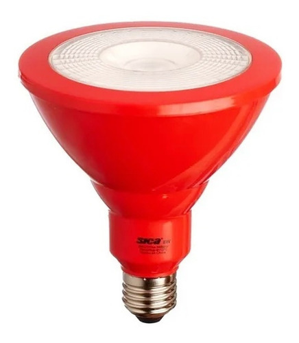 Lampara Led Par 38 E27 8w Rojo Sica