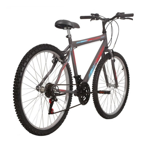 Bike Aro 26 Mormaii Storm 18v Q20, color grafito, azul/rojo, cuadro gris, tamaño 20