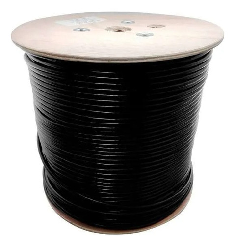 Rollo De Cable Utp Ampxl Negro Para Exterior Cat6 305 Mts.