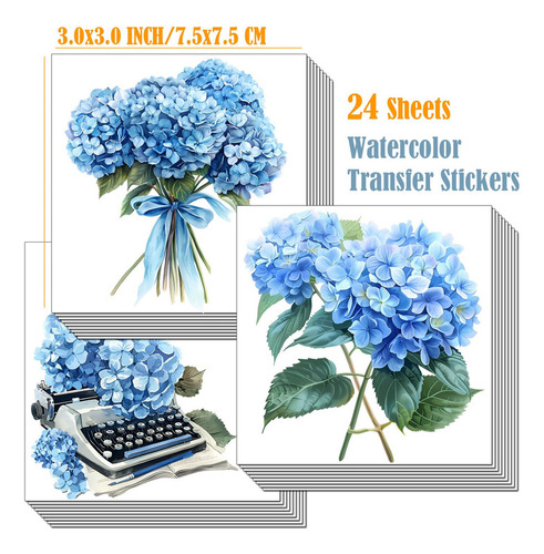 Zmru 24 Hojas De Transferencias Vintage Para Manualidades, P