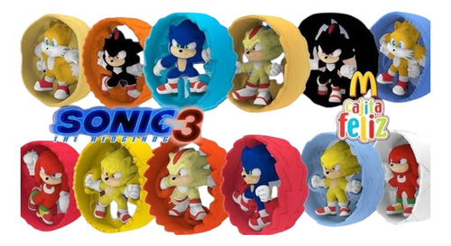 Coleccion Completa Cajita Feliz Sonic 3 Mcdonalds 2024 (Usado)