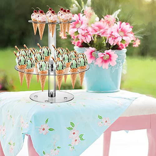 Soporte De Acrílico Conos De Helado, Soporte De Doble ...