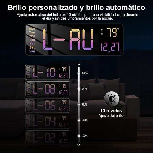 Reloj De Pared Digital Despertador Usb Pantalla Grande Led
