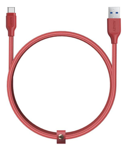 Aukey Cb-ac2-cable 2m Trenzado Usb-a A Usb-c/rojo