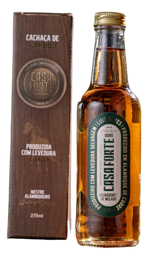 Cachaça CASA FORTE ALAMBIQUE Ouro Casa Forte 270mL 1 unidade