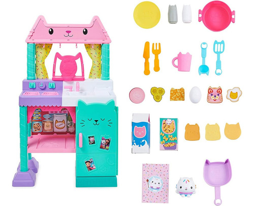 Cocina Para Niños Con Accesorios Gabby's Dollhouse 6065441 Color Rosa