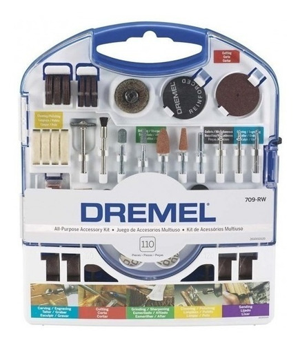 Kit De Acessorios Uso Geral 709 Com 110 Peças Dremel