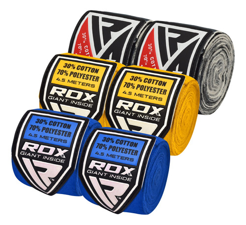 Paquete Vendas Profesionales Rdx 3 Pares Varios Colores