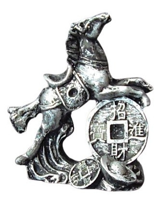 Figura De Caballo Peq Con Moneda Fortuna Y Suerte Feng Shui
