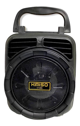 Bocina Kimiso KMS-1185 portátil con bluetooth negra 