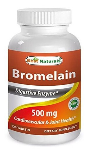 Bromelina 500 Mg Best Naturals- 120 Tabletas  Enzimas