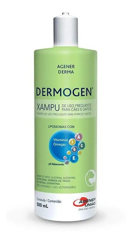 Shampoo Dermogen 500 Ml Para Cães E Gatos