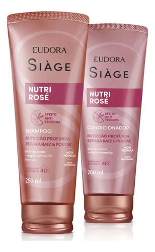 Kit Eudora Nutri Rose nutrição de 450mL 450g